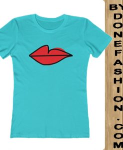 Killing Eve Lips blue aqua T Shirt