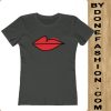 Killing Eve Lips dark grey T Shirt