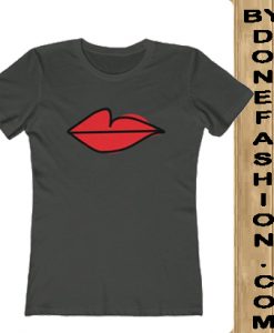 Killing Eve Lips dark grey T Shirt