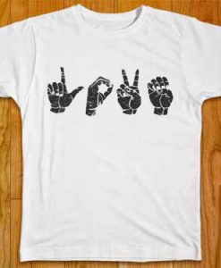 Love Shirt Sign language shirt white