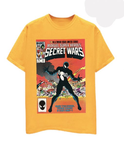 MARVELS SECRET WARS T SHIRTS YELLOW T SHIRTS