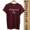 Pregnant Af Slogan Hipster Unisex red maroon Tshirt