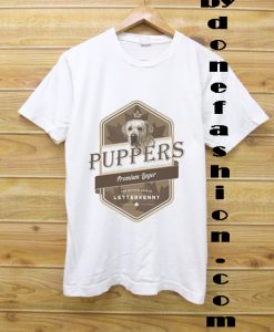 Puppers Premium Lager Beer Unisex Short Sleeve white Tee