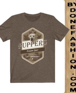 Puppers Premium Lager Beer Unisex Short dark brown vintage tees