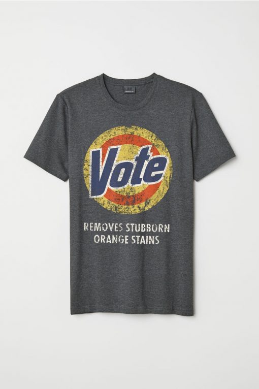 Vote Detergent Funny Vintage grey T-Shirt