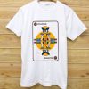 WHITE X Men Wolverine Playing Card Men's T-Shirt