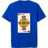 X Men Wolverine Playing Card Men's T-Shirt blue