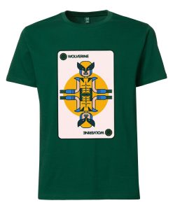 X Men Wolverine Playing Card Men's T-Shirt green