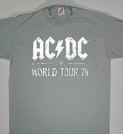 ACDC World Tour 79 Dark Grey T Shirt