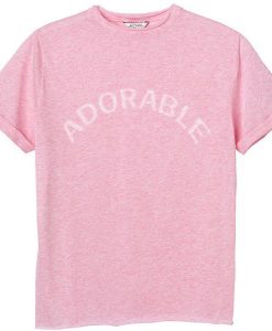 Adorable Letter Light Pink T Shirt