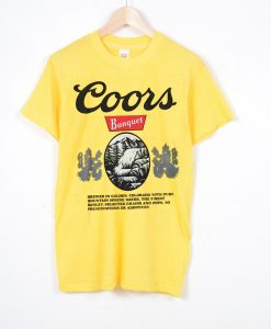 Coors banquet beer Vintage yellow t shirt