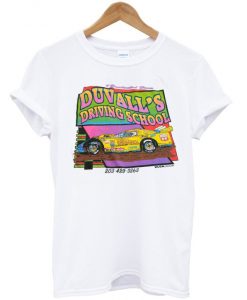 Duvall's driving school flinstones 90s white tshirts