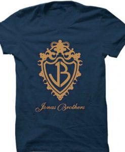 HOT Jonas Brothers Inspired Logo blue donker T Shirt