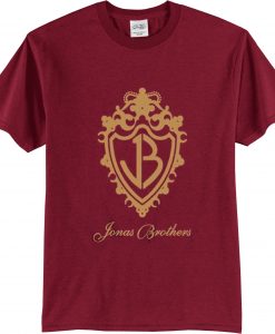 HOT Jonas Brothers Inspired Logo maroon T Shirt