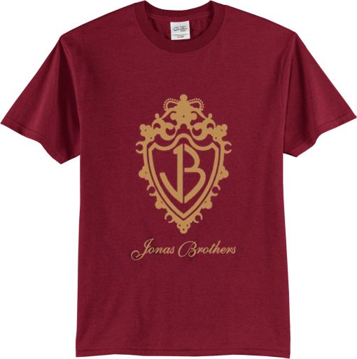 HOT Jonas Brothers Inspired Logo maroon T Shirt