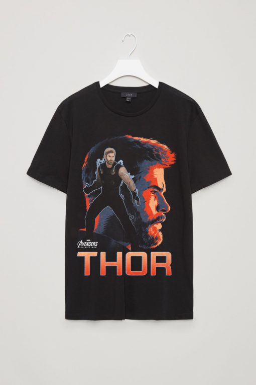 Infinity War Thor View Mens Graphci Balck T Shirt