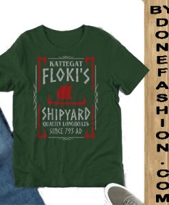 Kattegat Floki's Shipyard Vikings Unisex green T-Shirt