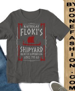 Kattegat Floki's Shipyard Vikings Unisex grey T-Shirt