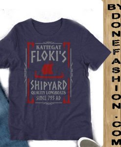 Kattegat Floki's Shipyard Vikings blue vintage T-Shirt