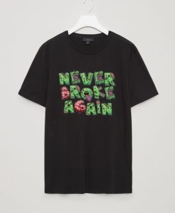 Never Broke Again Zombie Black T Shirts