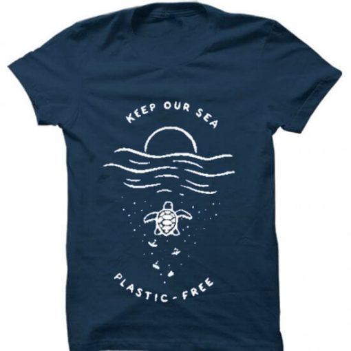 Save the Turtles Tshirt Blue