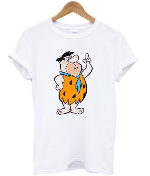 The Flintstones Fred White Tees