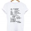 The Neighbourhood’s Lyrics Sweater Weather T Shirt