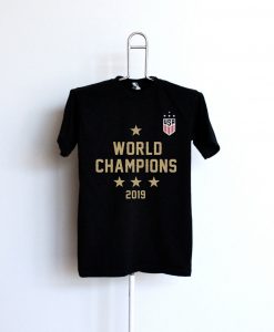 World Champions United States Women’s Soccer Cup 2019 Black T Shirt