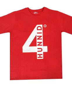 4 Hunnid White Print Youth T Shirt