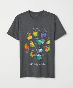 Birb's Daily To-Do List Unisex T-Shirt grey dark