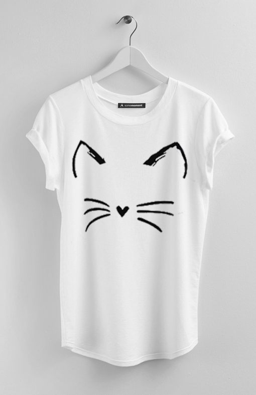 Cat Shirt Kitty Kitten T Shirt White