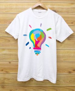 Color Painted Bulb Design T shirt