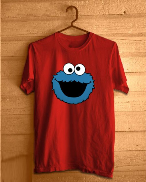 Cookie Monster Cartoon Red Tees