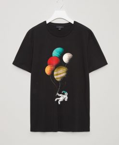 Cosmonaut Space Planet Moon Balloon Tee