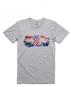 Croatia Flag Grey T shirt