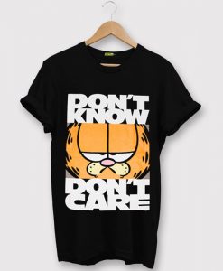 Don't Care Garrield Black Tees