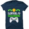 Funny 9 Year Old Gamer Birthday Blue Naval T-Shirt