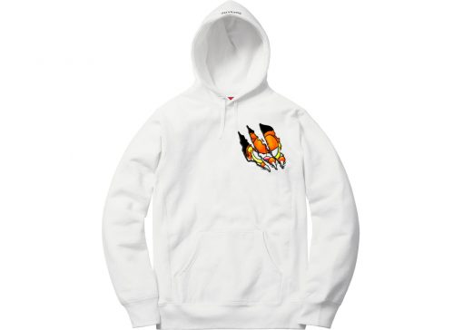 GARFIELD SCARTCH WHITE HOODIE