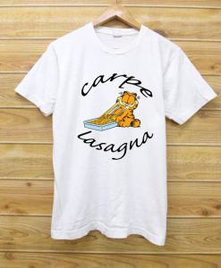 Garfield Carpe Lasagna White Tees