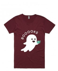 Ghost Books Red Maroon Tshirts