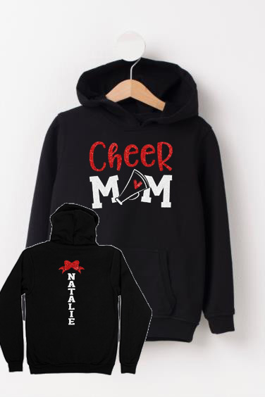 Glitter Cheer Mom Hoodie 