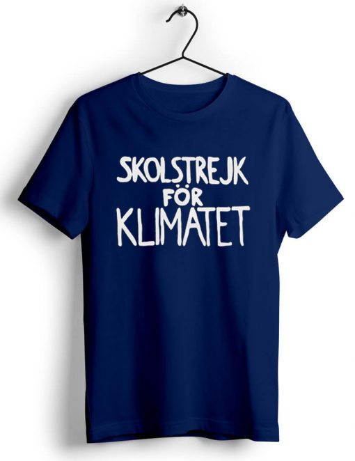 Greta Thunberg Blue Naval T-Shirt