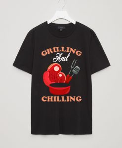 Grilling And Chilling Black Tshirts