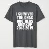 I Survived The Jonas Brothers Breakup 2013-2019 Grey Tshirts