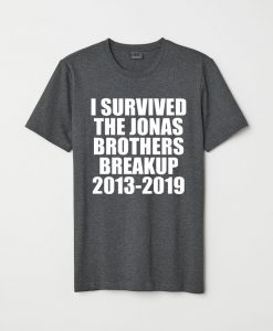 I Survived The Jonas Brothers Breakup 2013-2019 Grey Tshirts