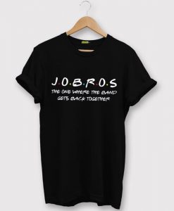 Jobros The One Where The Band Get Back unisex Black T-Shirt