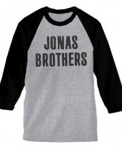 Jonas Brothers Grey Baseball Tshirts