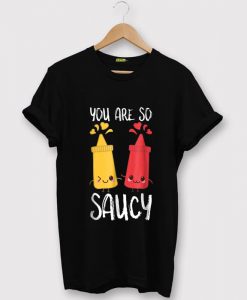 Ketchup Mustard Sauces Funny Pun Black Tees