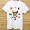 New Cartoon Ash And PikachU Red Sleeves White T Shirts