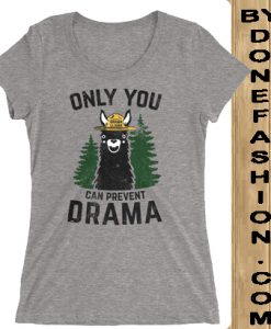 Only You Can Prevent Drama Grey t-shirt